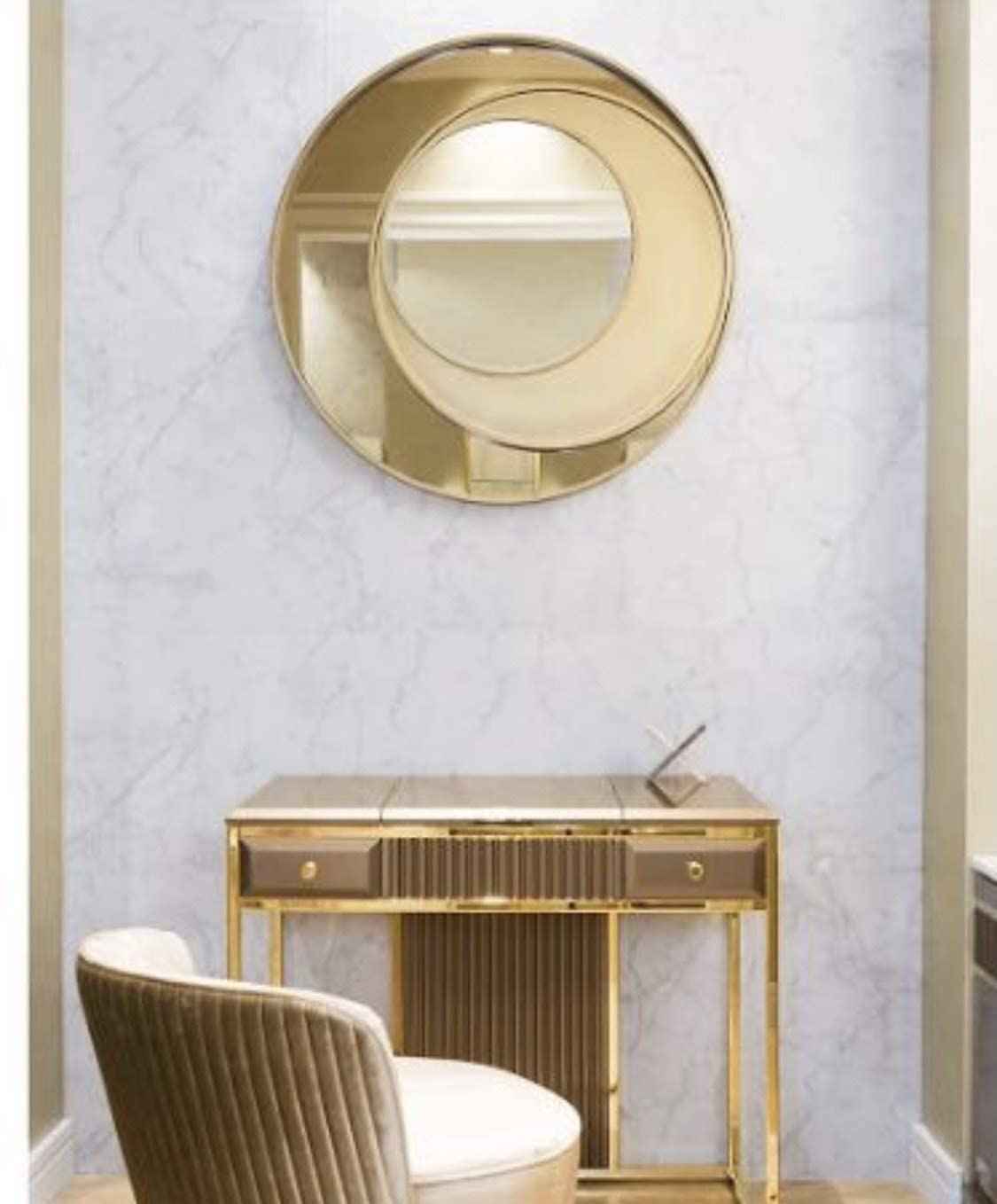Gold Eclipse Unique Wall Mirror