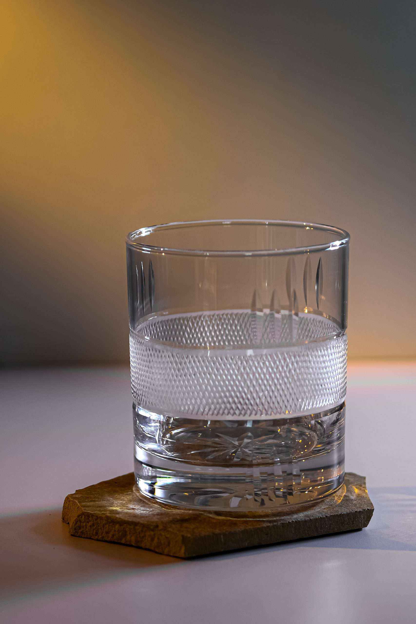Square Cut Crystal Whiskey Glass