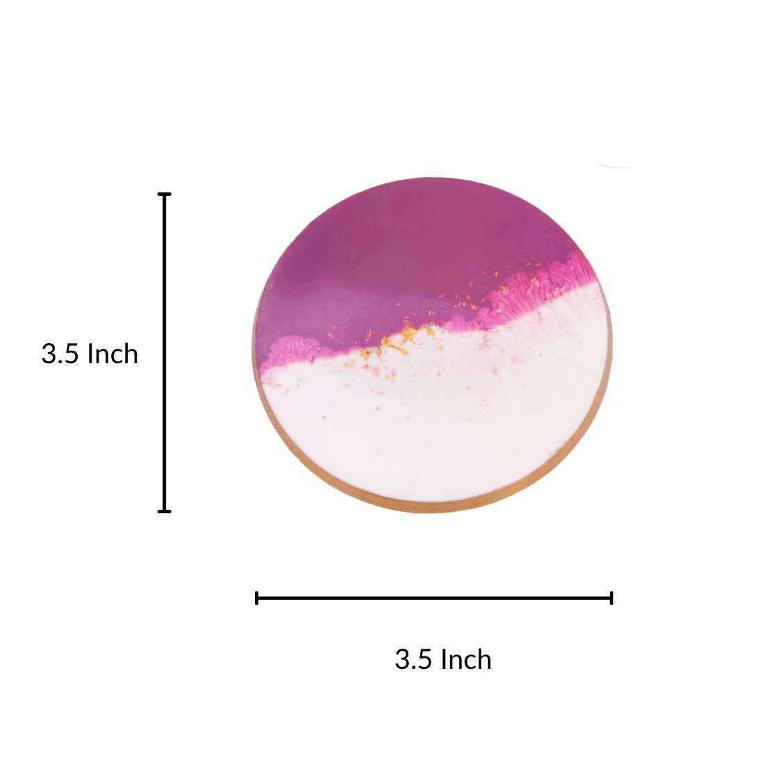 Almond Aesthetic Resin Art Round Coasters