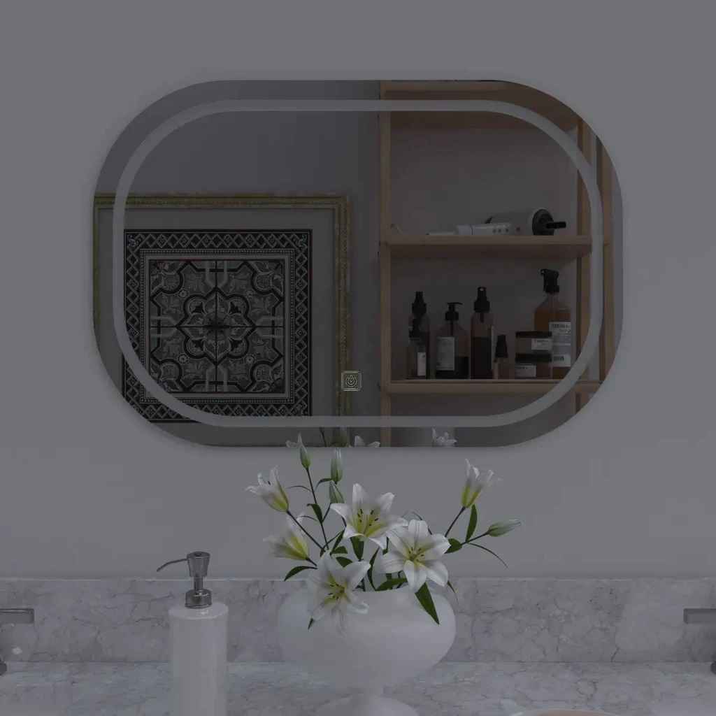 Curvy Rectangle Led Bathroom Mirror