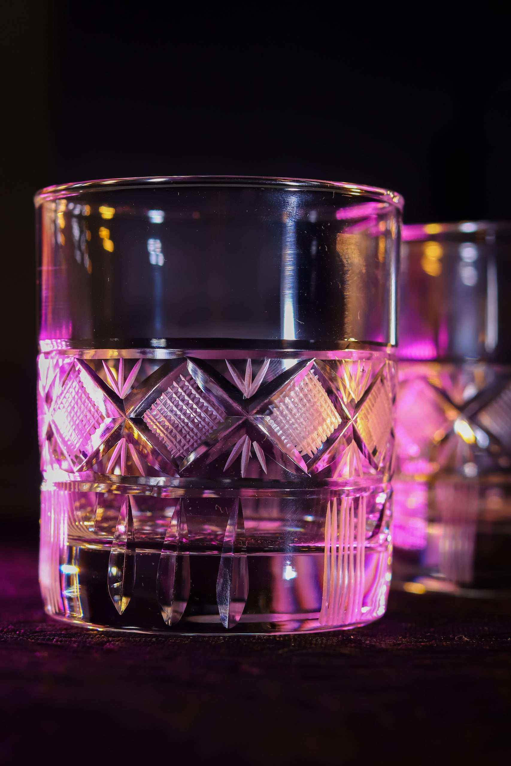 Square Cut Crystal Whiskey Glass