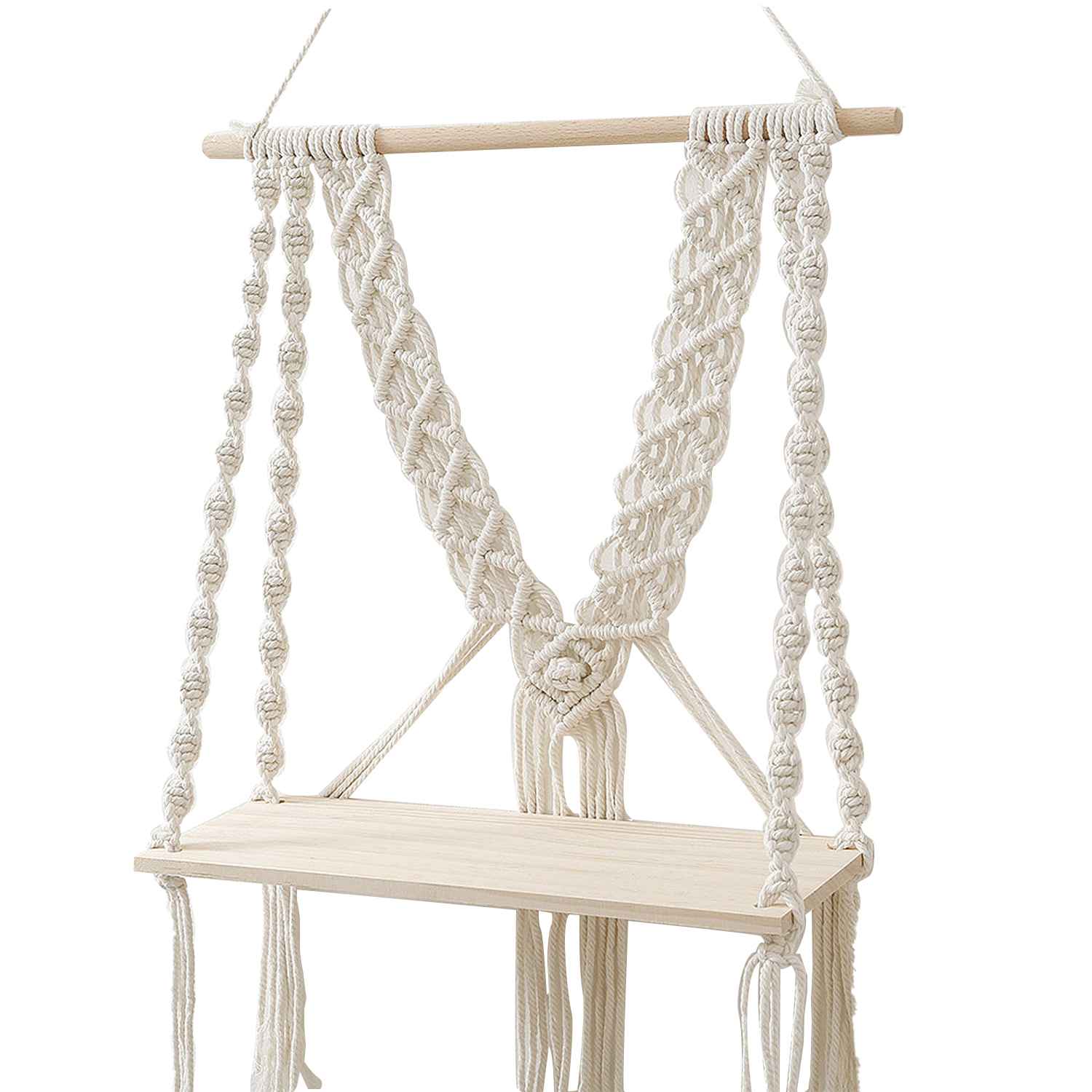 Kaahira Single Seater Stong Luxurious Handwoven Swing Chair in White Color