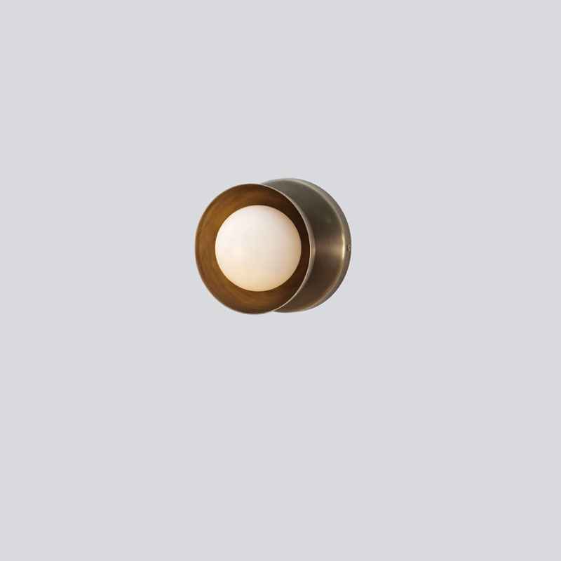 DEW WALL SCONCE SMALL BRASS DOME 