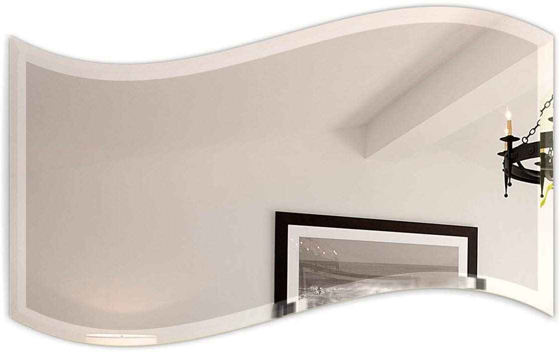 White Wood Frame Round Wall Mirror