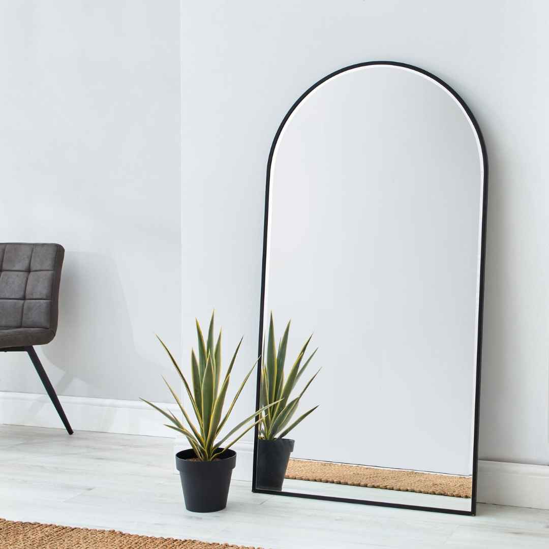 Metal Arch Mirror - Black