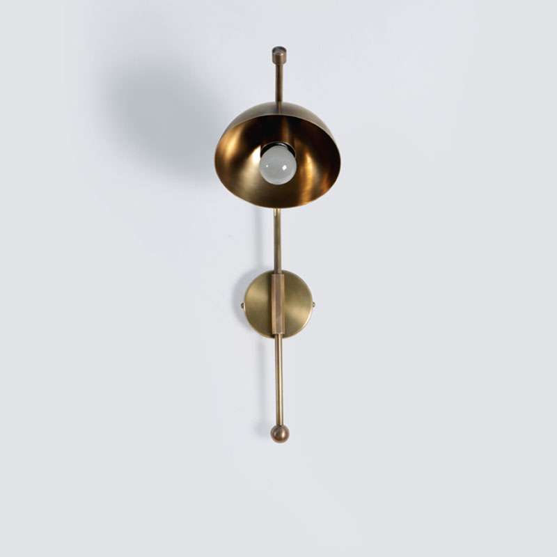 MOD WALL SCONCE BRASS DOME