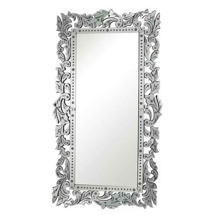 White Wood Wall Mirror
