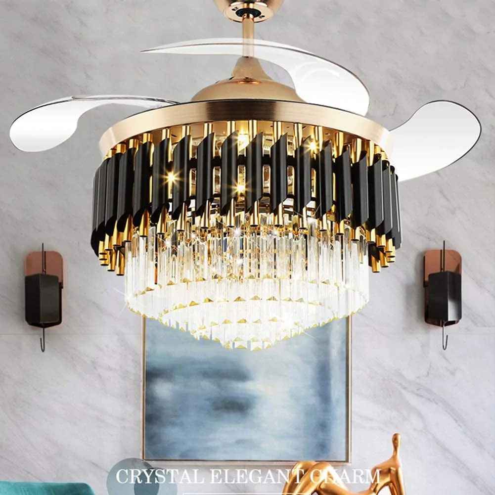 Black Mamba Chandelier Ceiling Fan With Remote Control