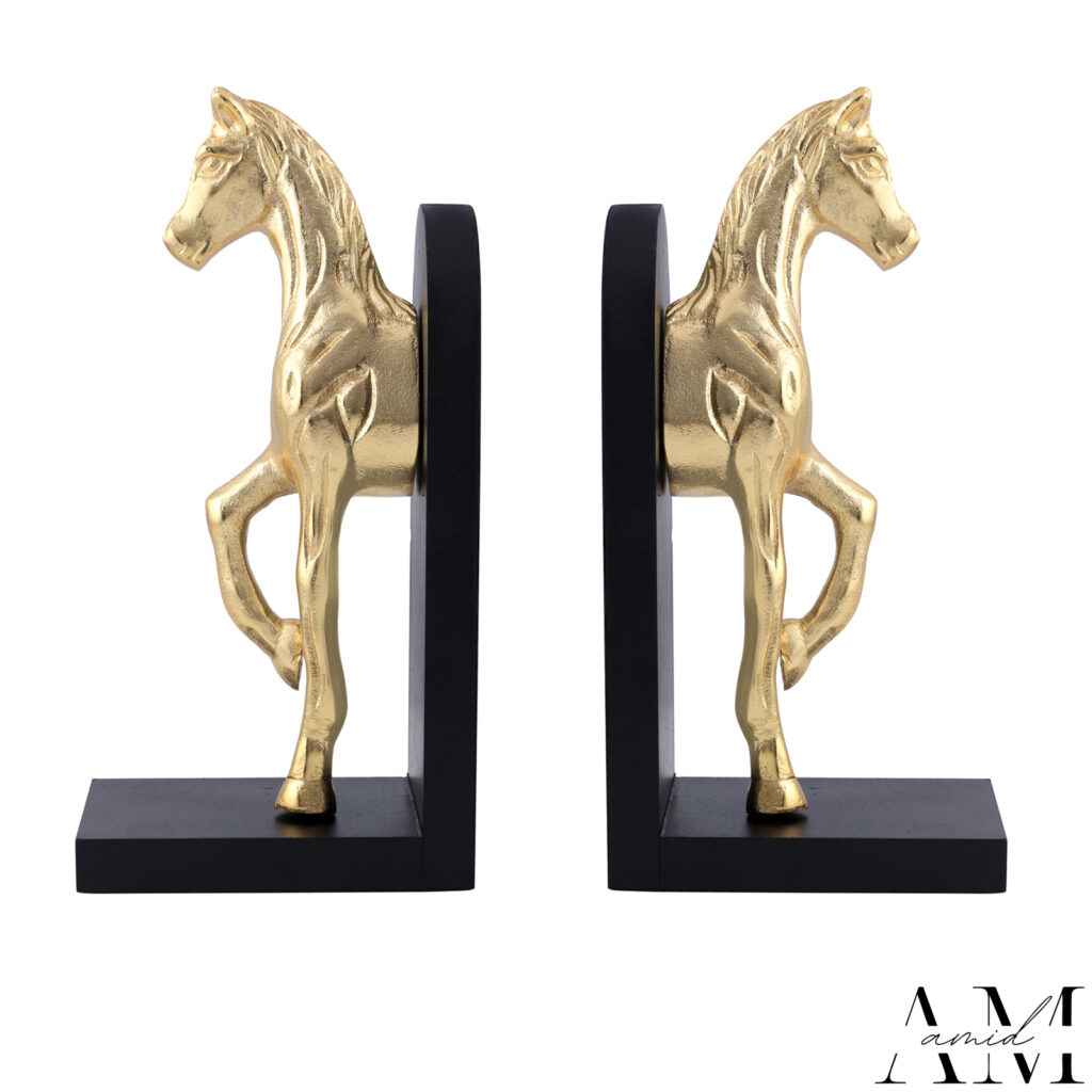 HORSE BOOKEND SILVER (SET OF 2)