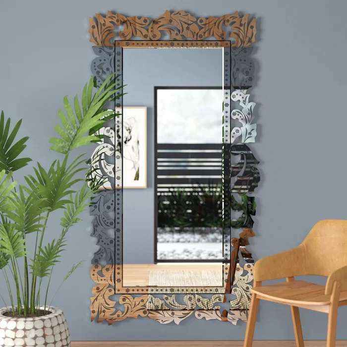 Clear Black Rectangle Mirror
