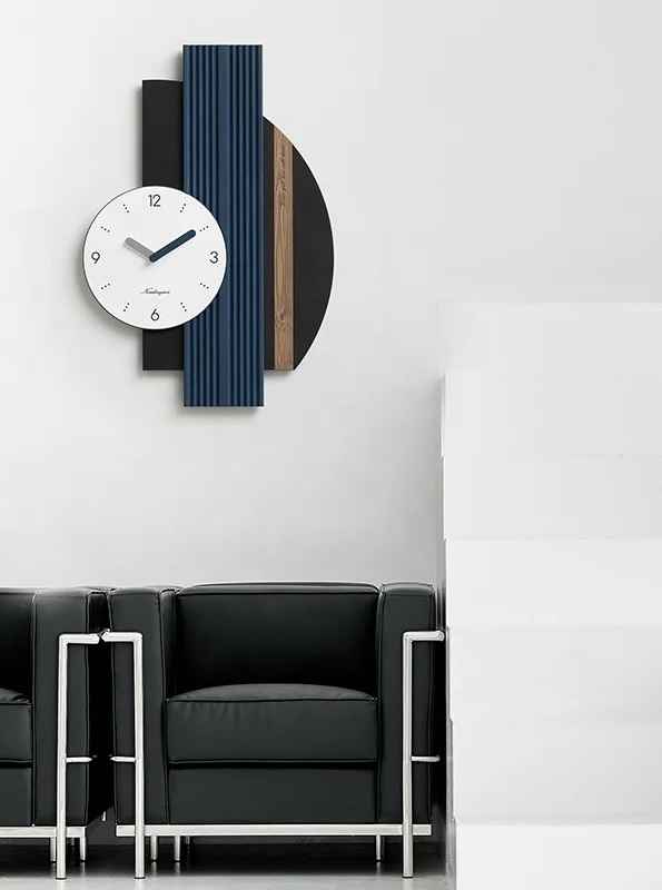 Minimalist Blue Wall Clock