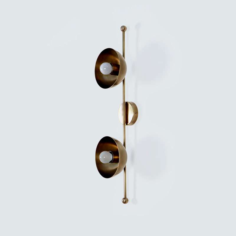 DEW WALL SCONCE SMALL BRASS DOME 