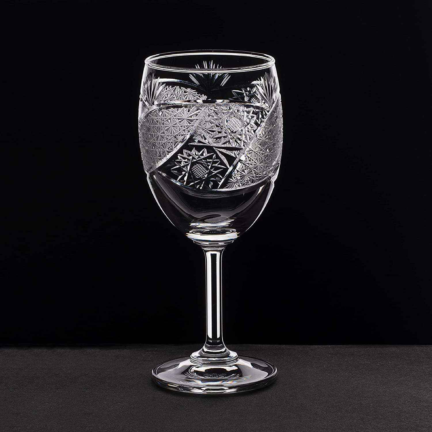 Hand Cut Design Romantic Wine Glass