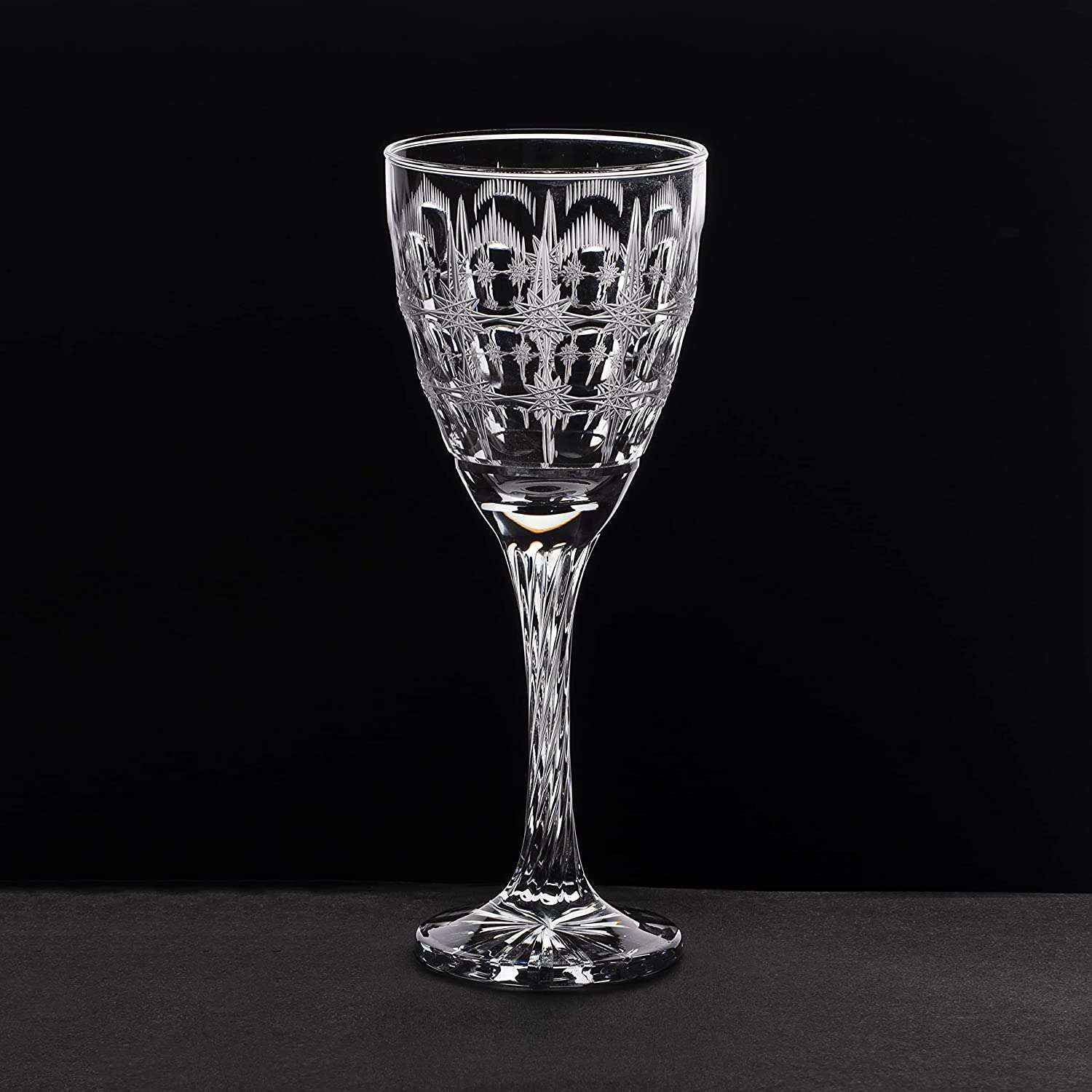 Bubble Design Crystal Wine Glasses