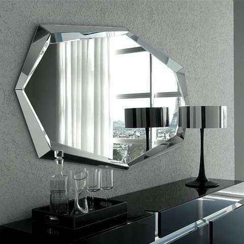 Accent Sideway Black Bathroom Mirror
