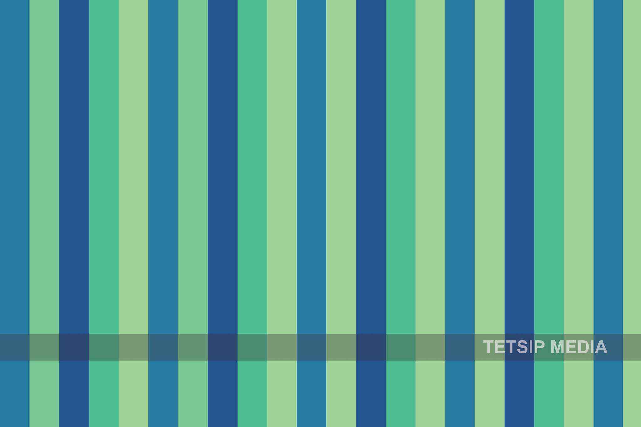Blue Monochromatic Stripes With Golden Design