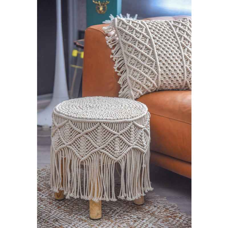 Kaahira Macrame Stool