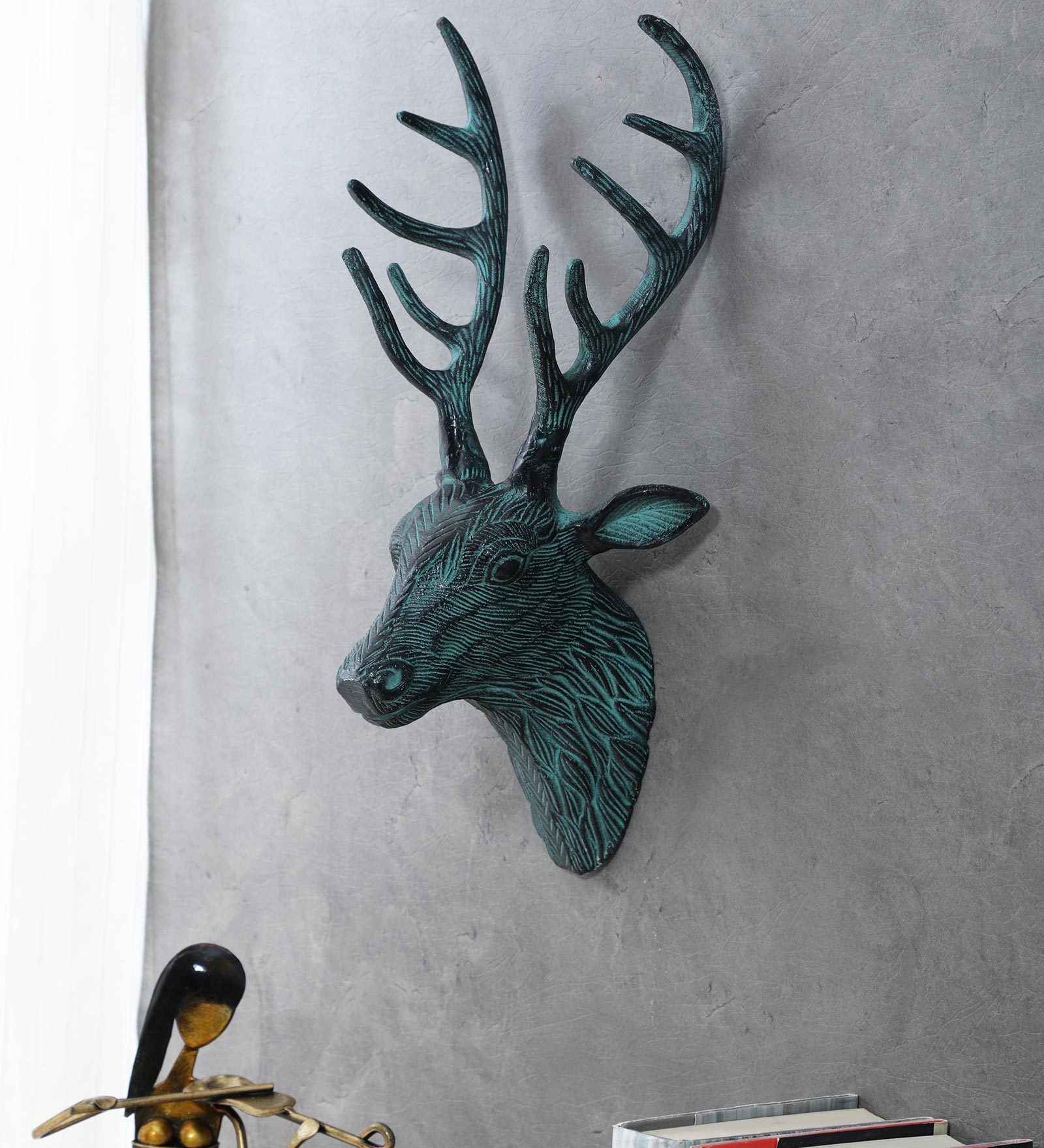 Golden deer wall mask