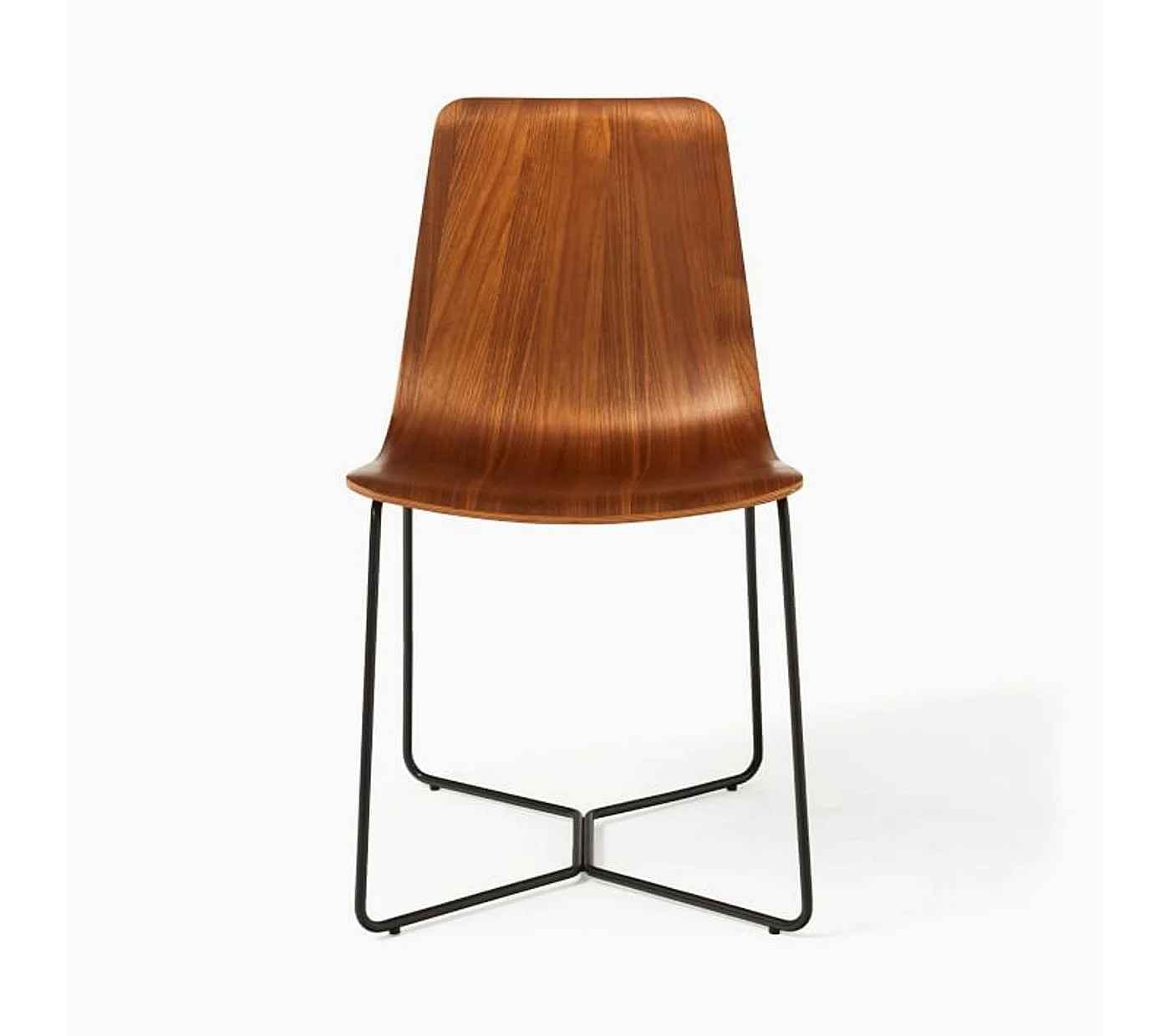 Lopee Wooden Shell Dining Chair, Cool Walnut