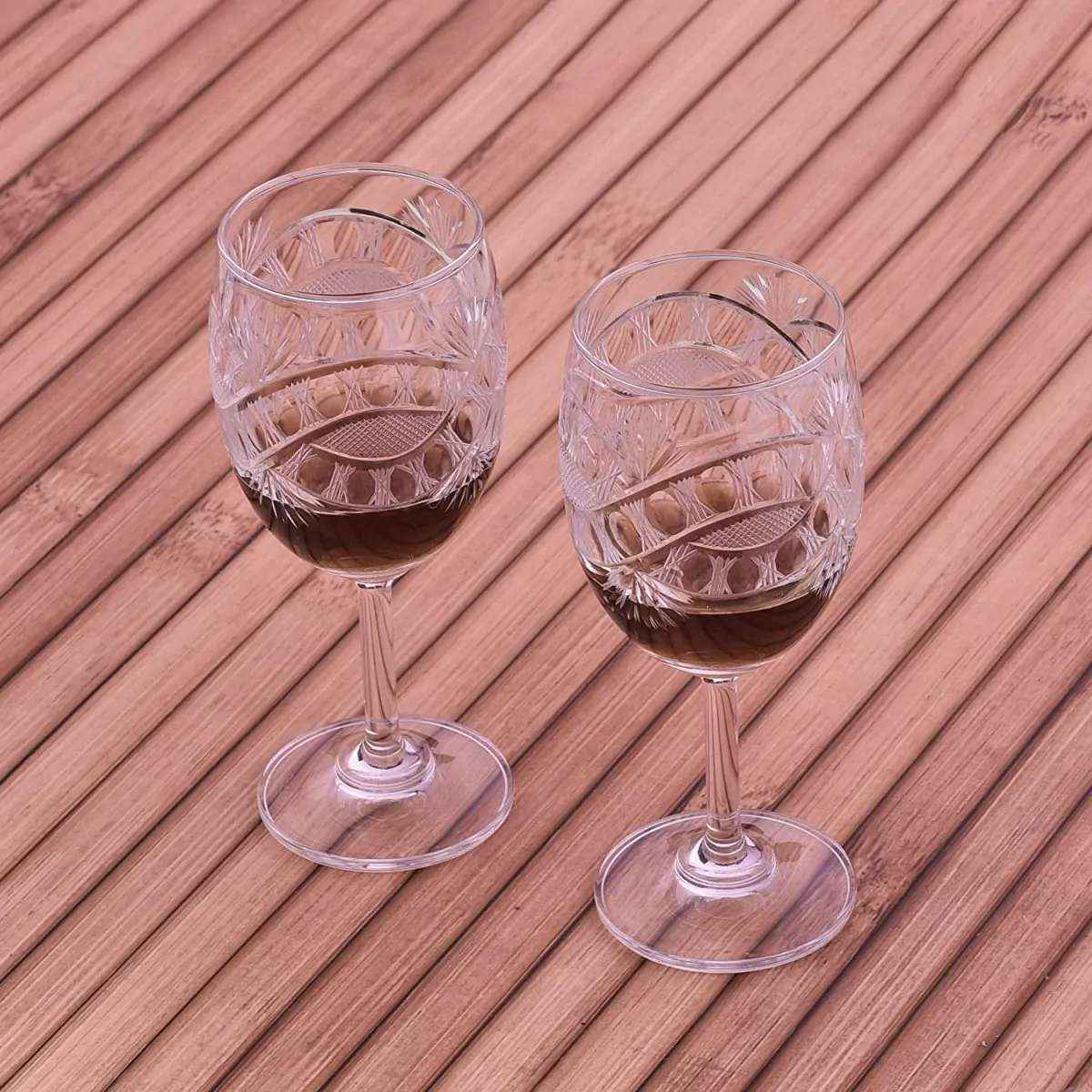 Hand Cut Design Romantic Wine Glass
