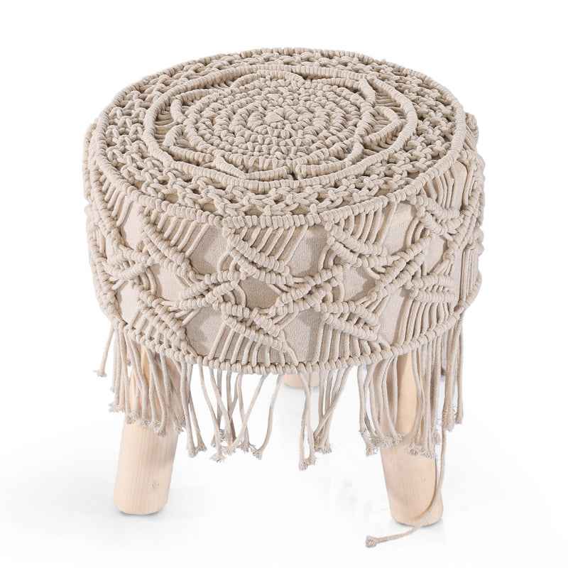 Boho Chic Macrame Ottoman 8