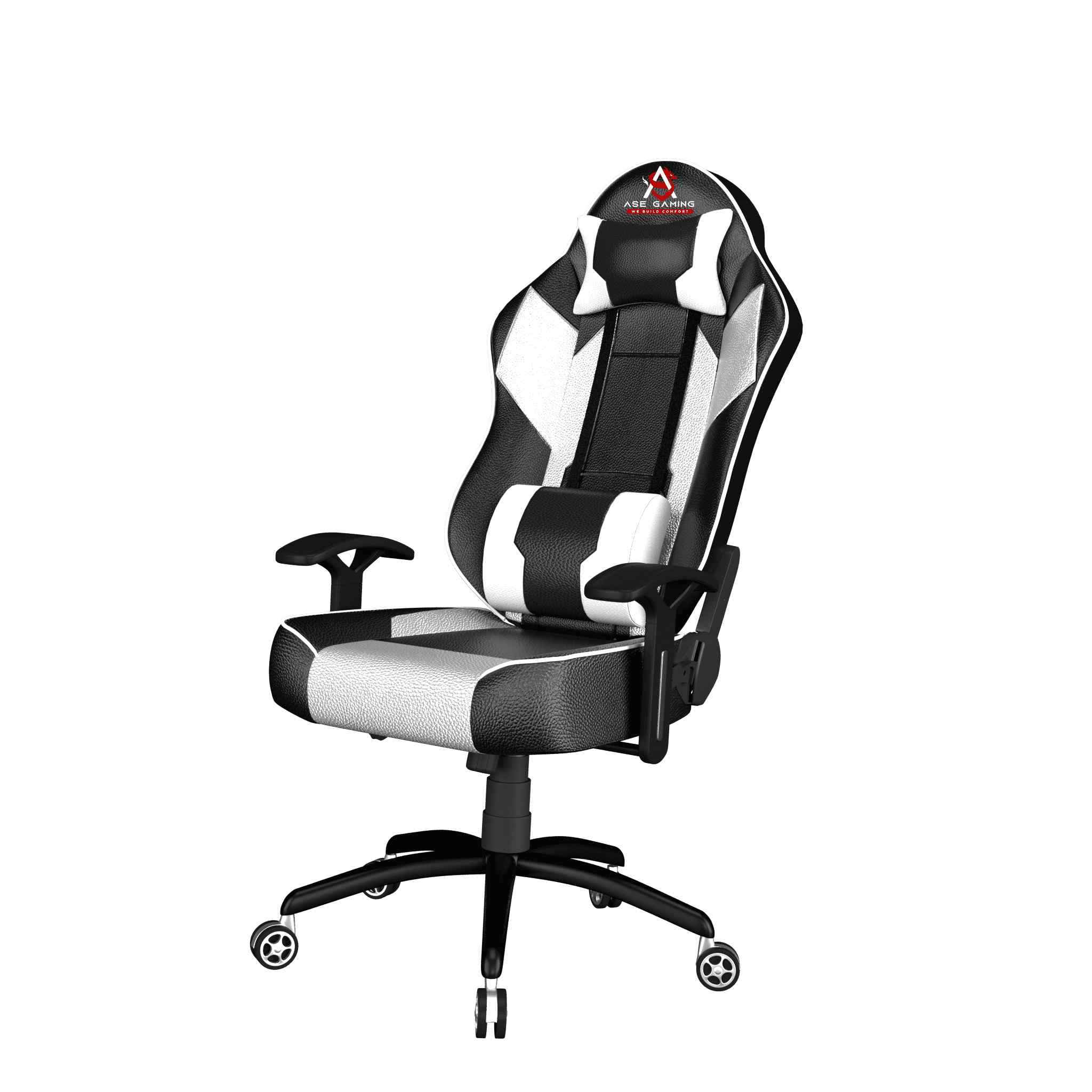 ASE Gaming Modern Series Gaming Chair (White & Black)