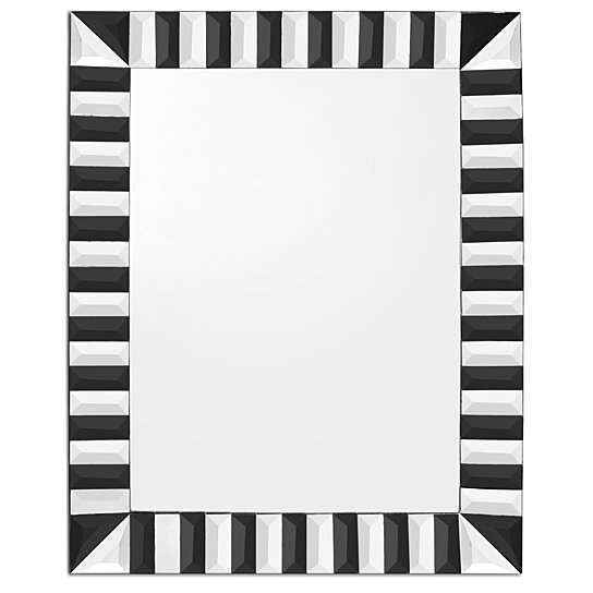 Traditional Black and White Wall Mirror
