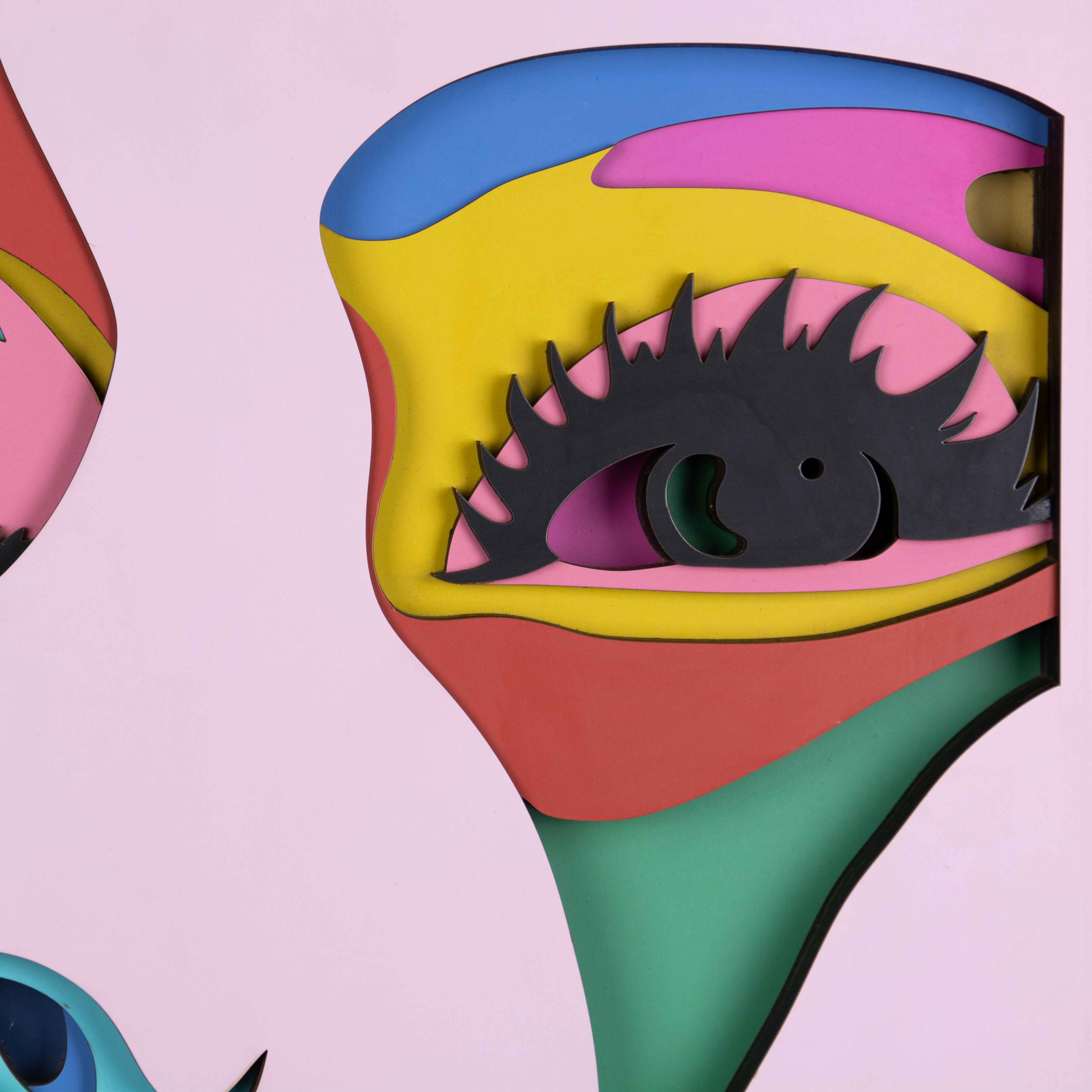 Colorful Princess Face Multi Layer Mandala