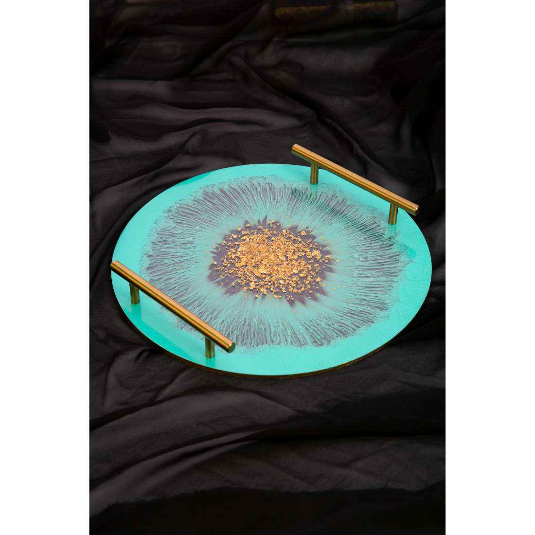 Almond Aesthetic Resin Art Round Coasters