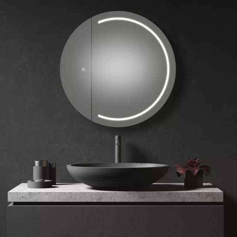 Rear Soft Glow Bathroom Mirror With Led Lights 