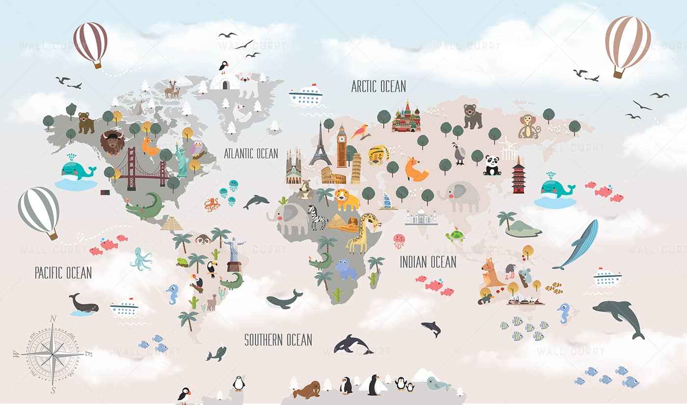 Pastle Mountains and Hot Air Baloons