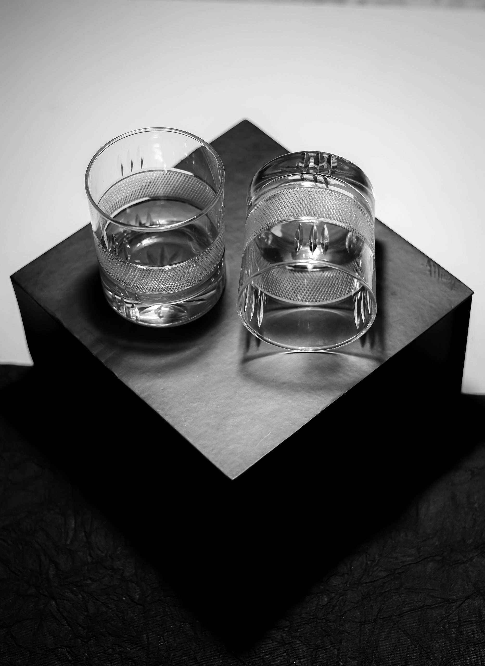 Net Design Cut Whiskey Glass Set