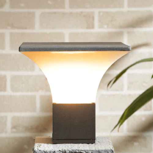 Sleek Tri-Cut Modern Bollard Garden Light