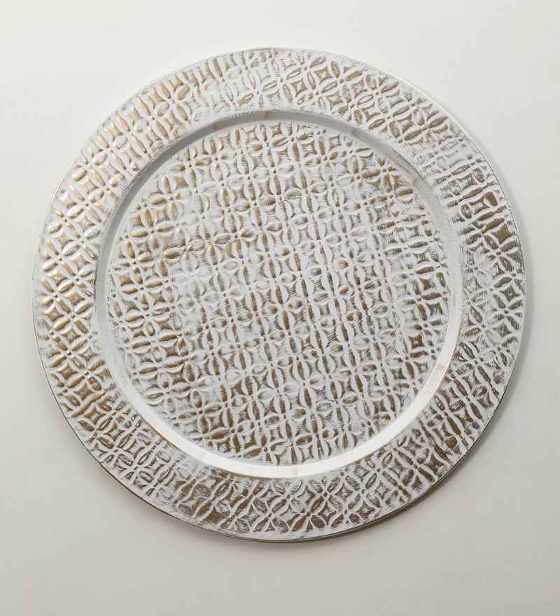 Round white wall art