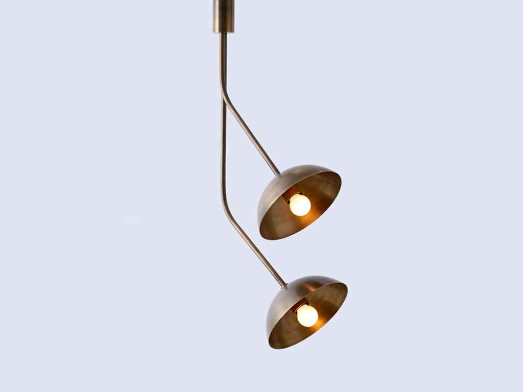 DEW WALL SCONCE SMALL BRASS DOME 