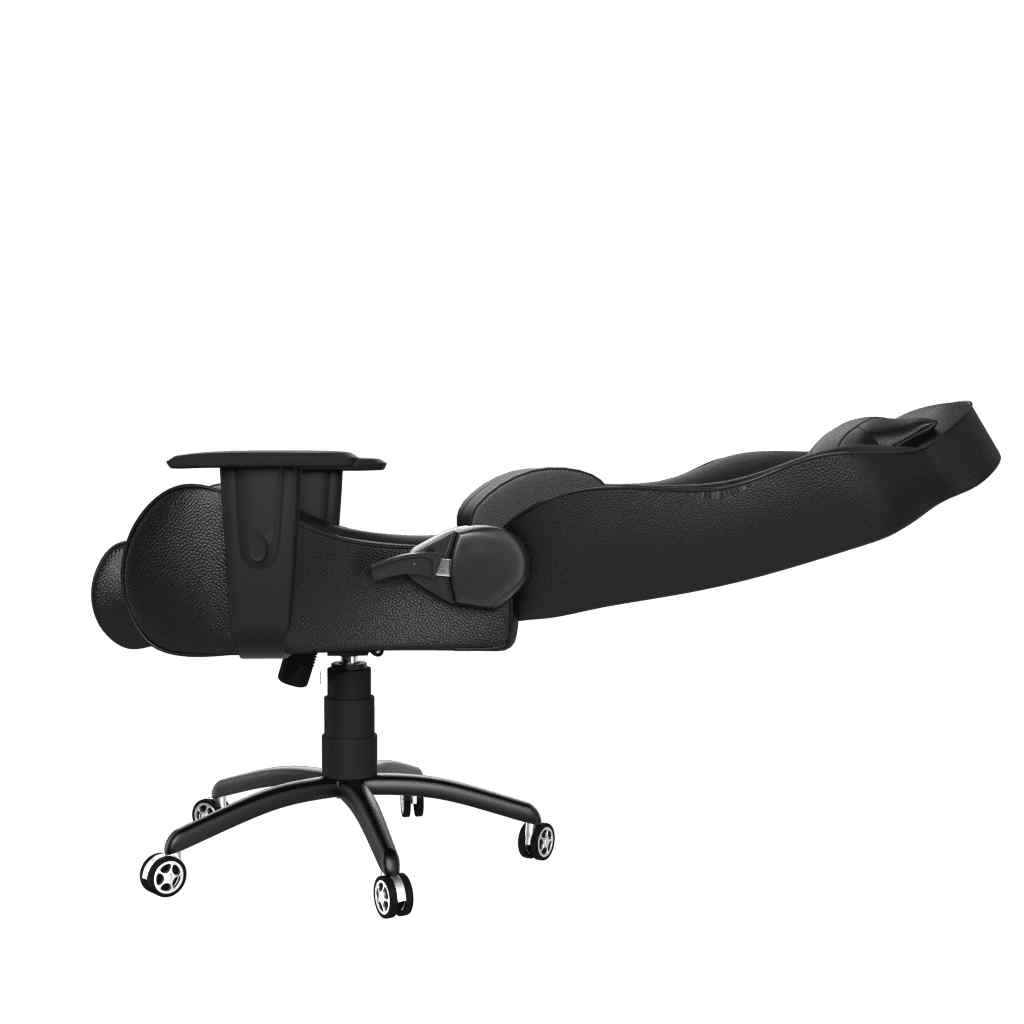 ASE Gaming Gold Series Gaming Chair with 180 Degree Recline (Full Black)