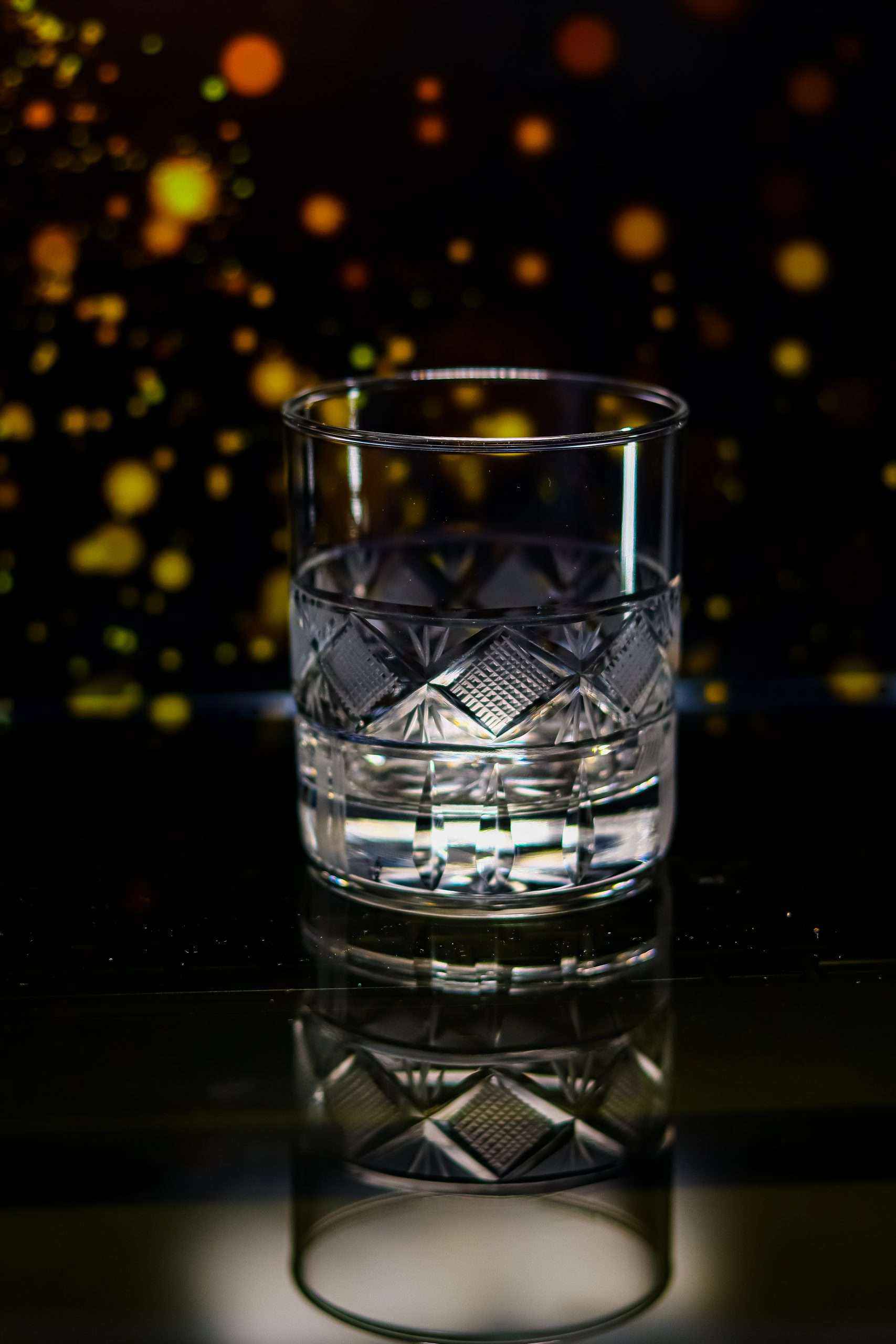 On the Edge Crystal Whiskey Glass