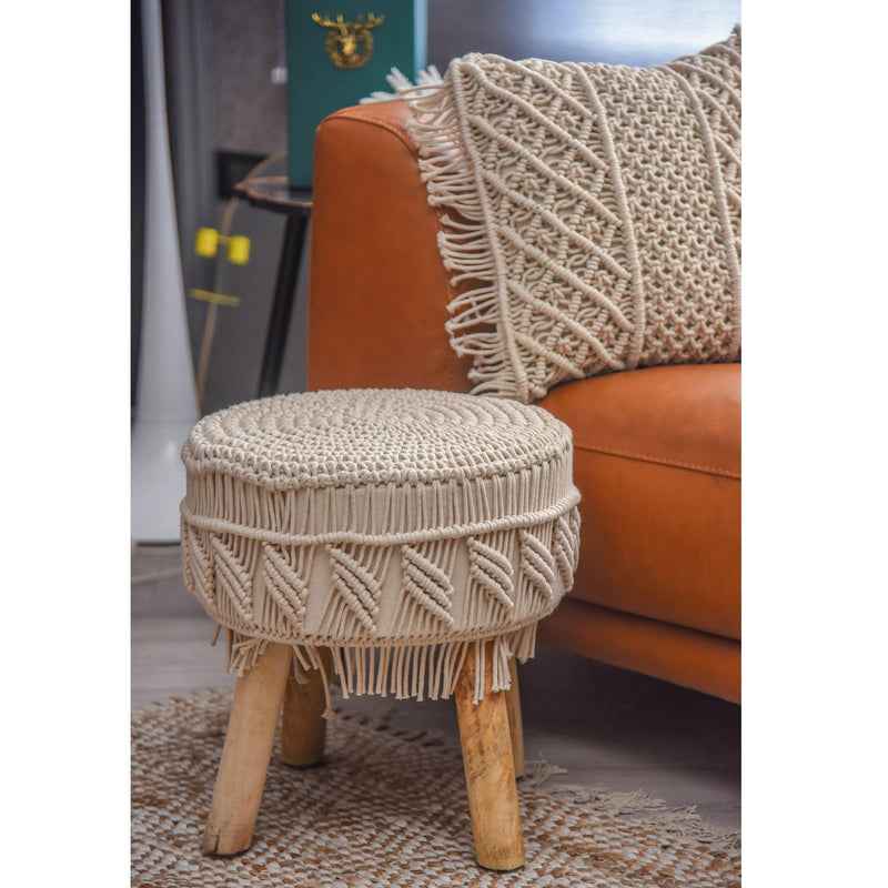 Kaahira Macrame Poufee