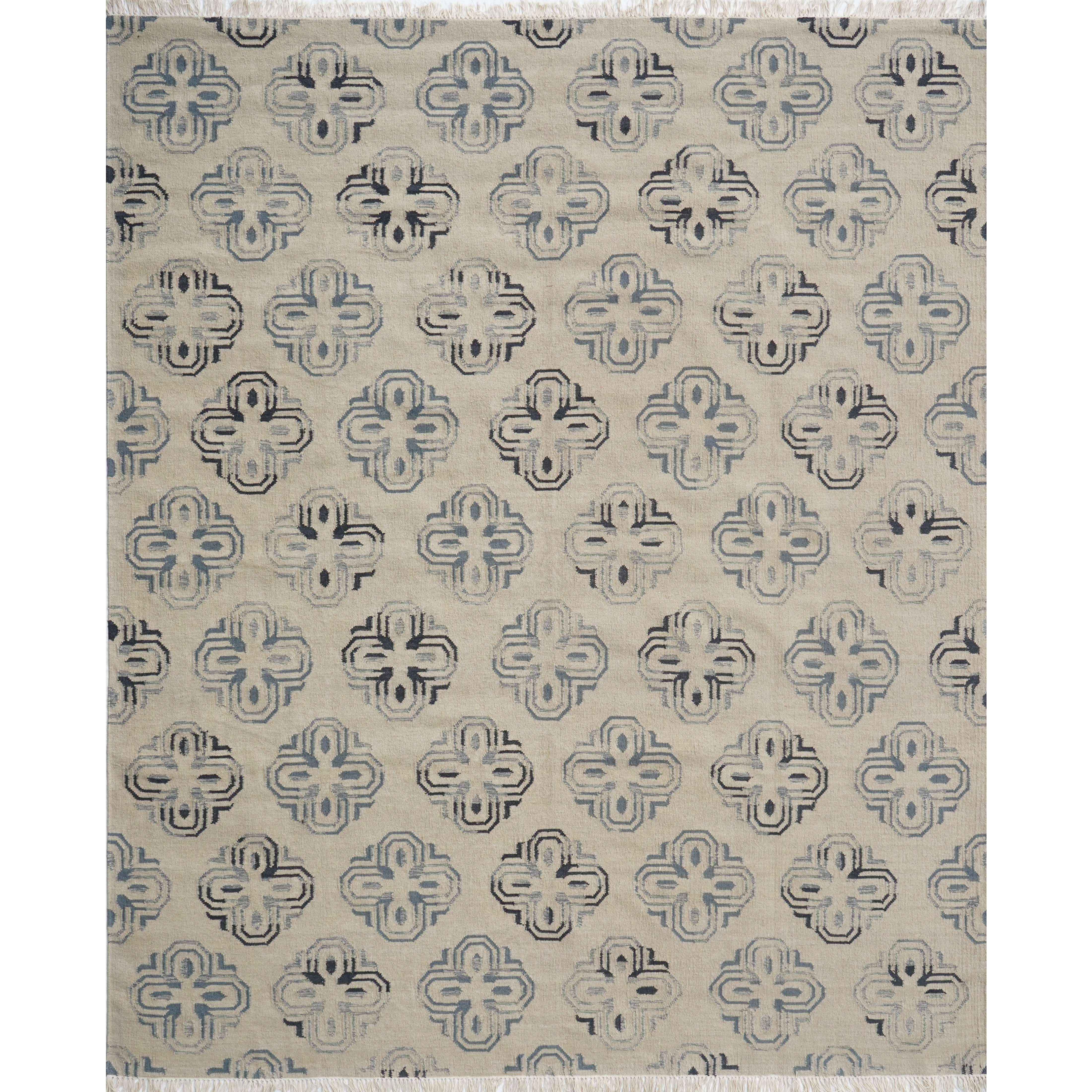 CREAM & BROWN SPIDER WEAVE RUG