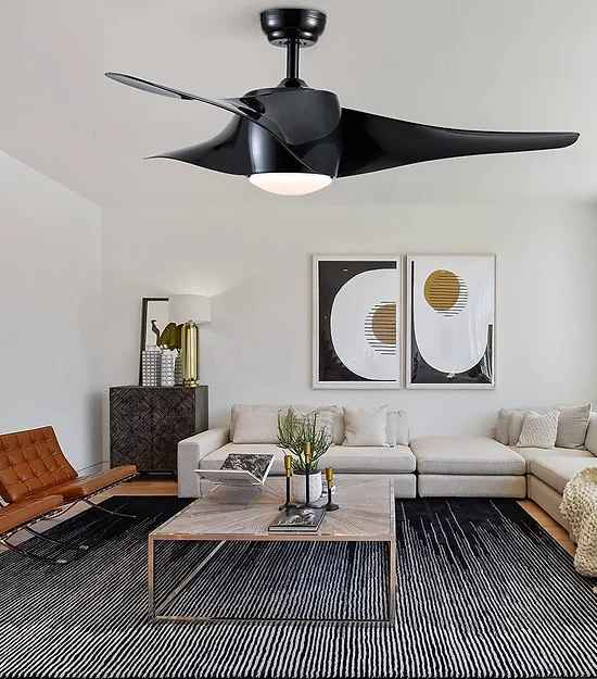 Iroko Black Designer ceiling fan 