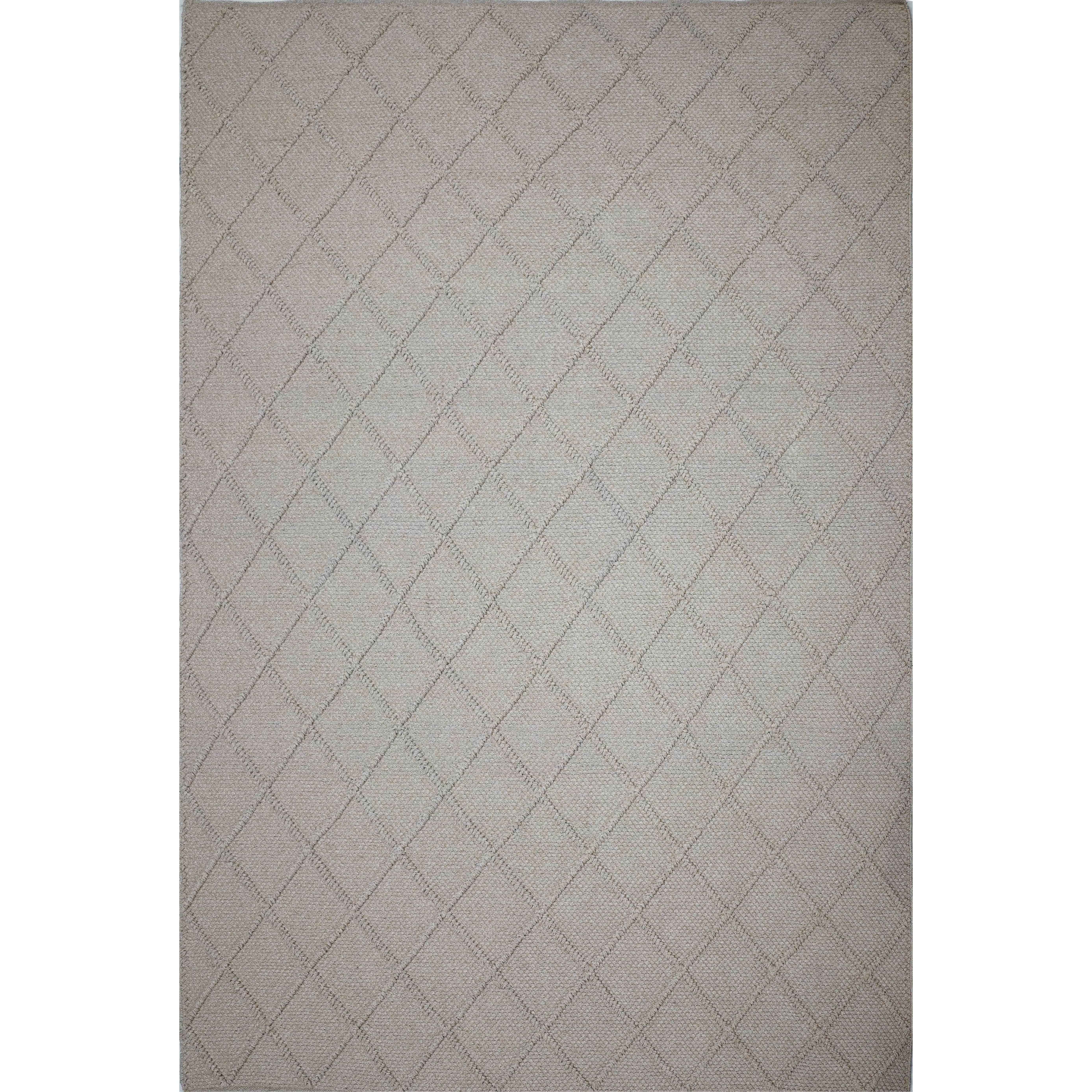 CREAM & BROWN SPIDER WEAVE RUG