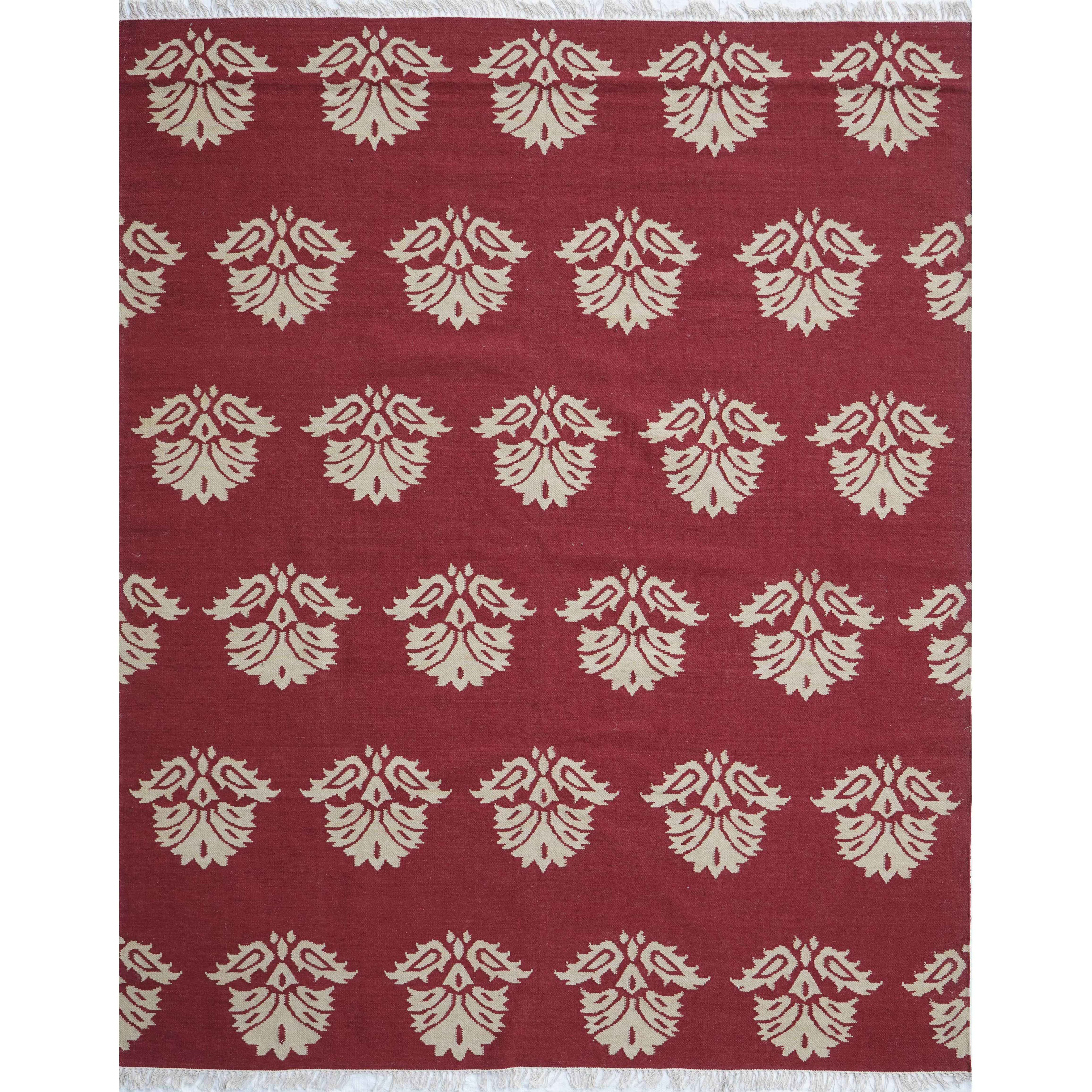 CREAM & BROWN SPIDER WEAVE RUG
