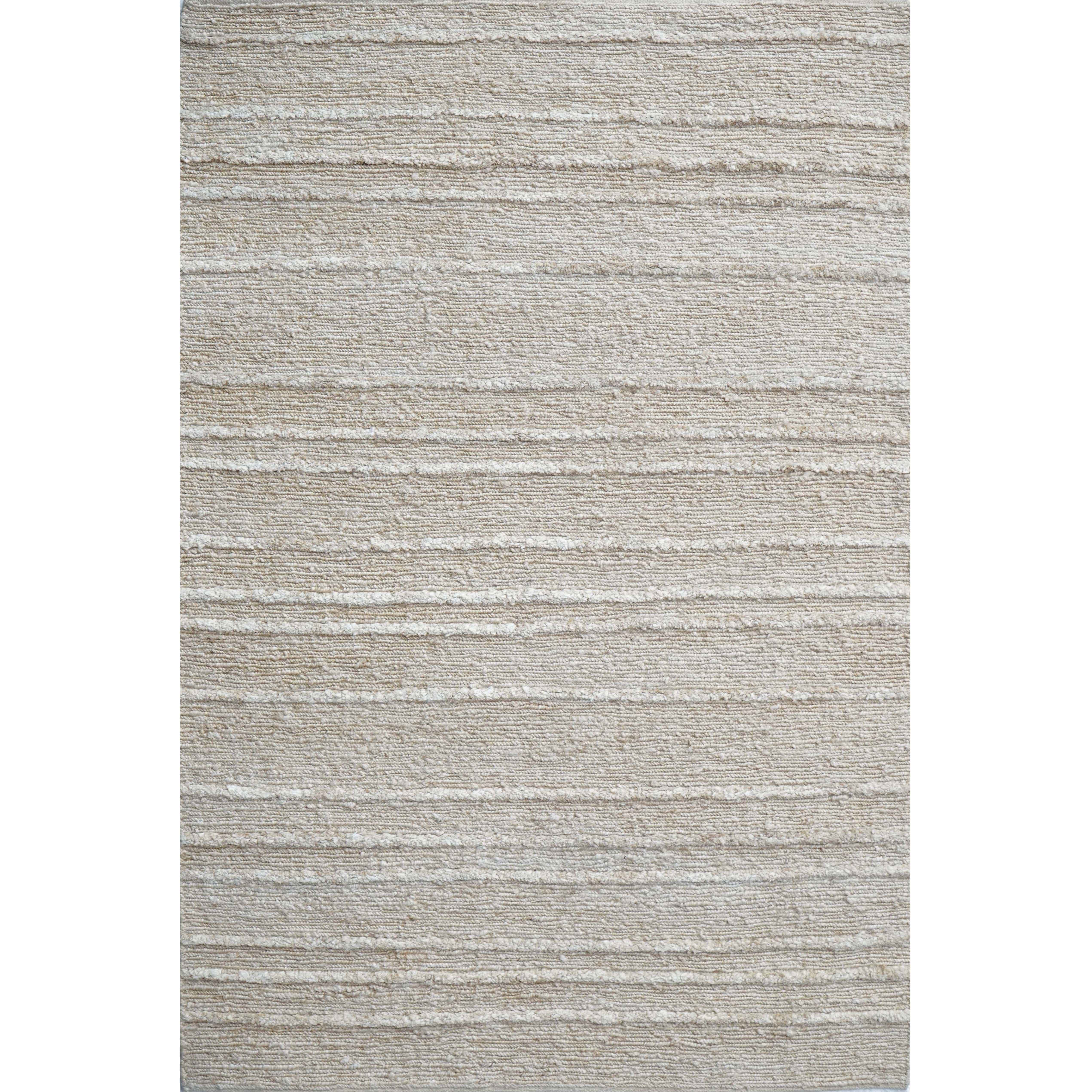 CREAM & BROWN SPIDER WEAVE RUG
