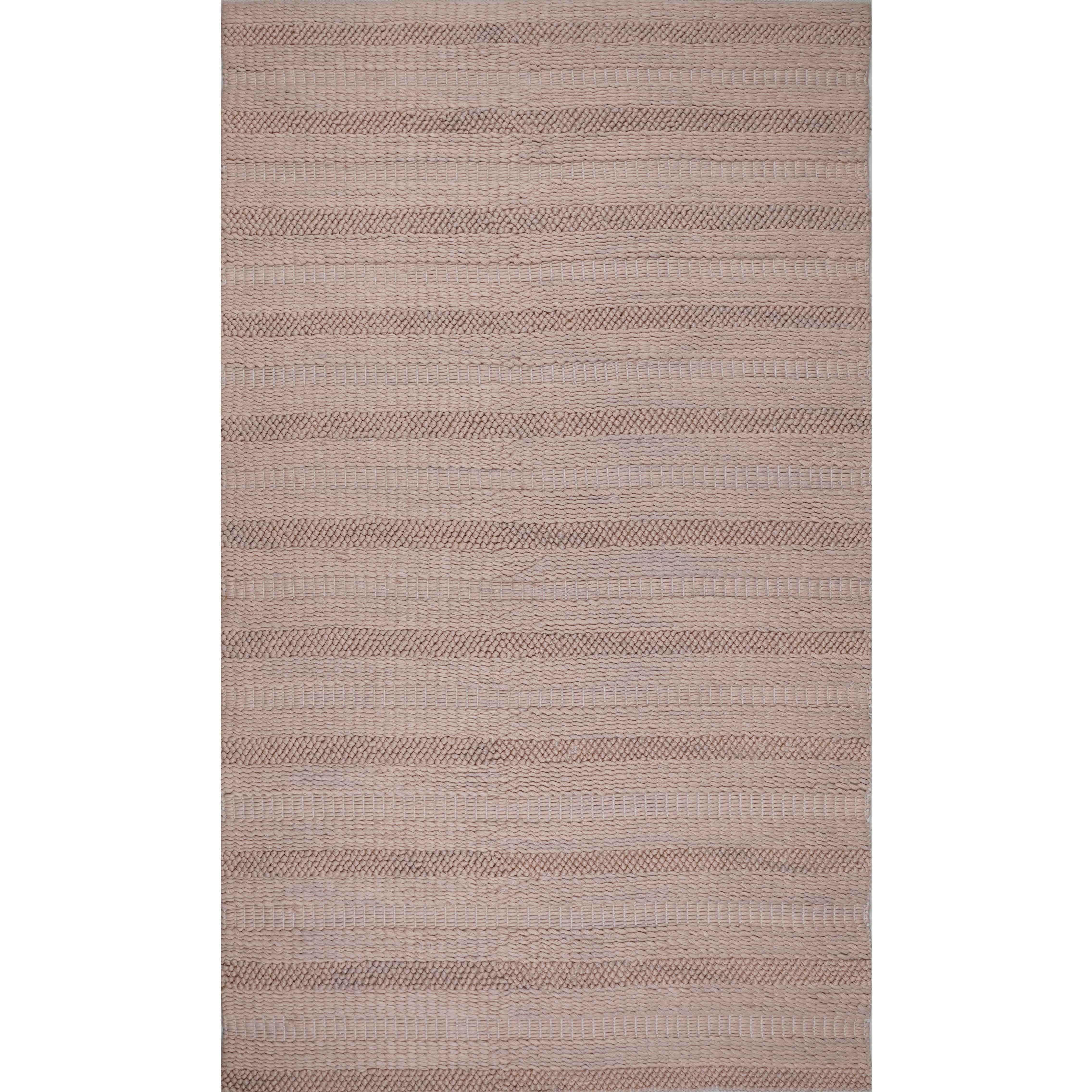 CREAM & BROWN SPIDER WEAVE RUG