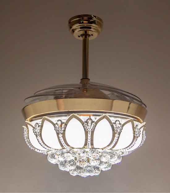 Goldfinch Chandelier Fan