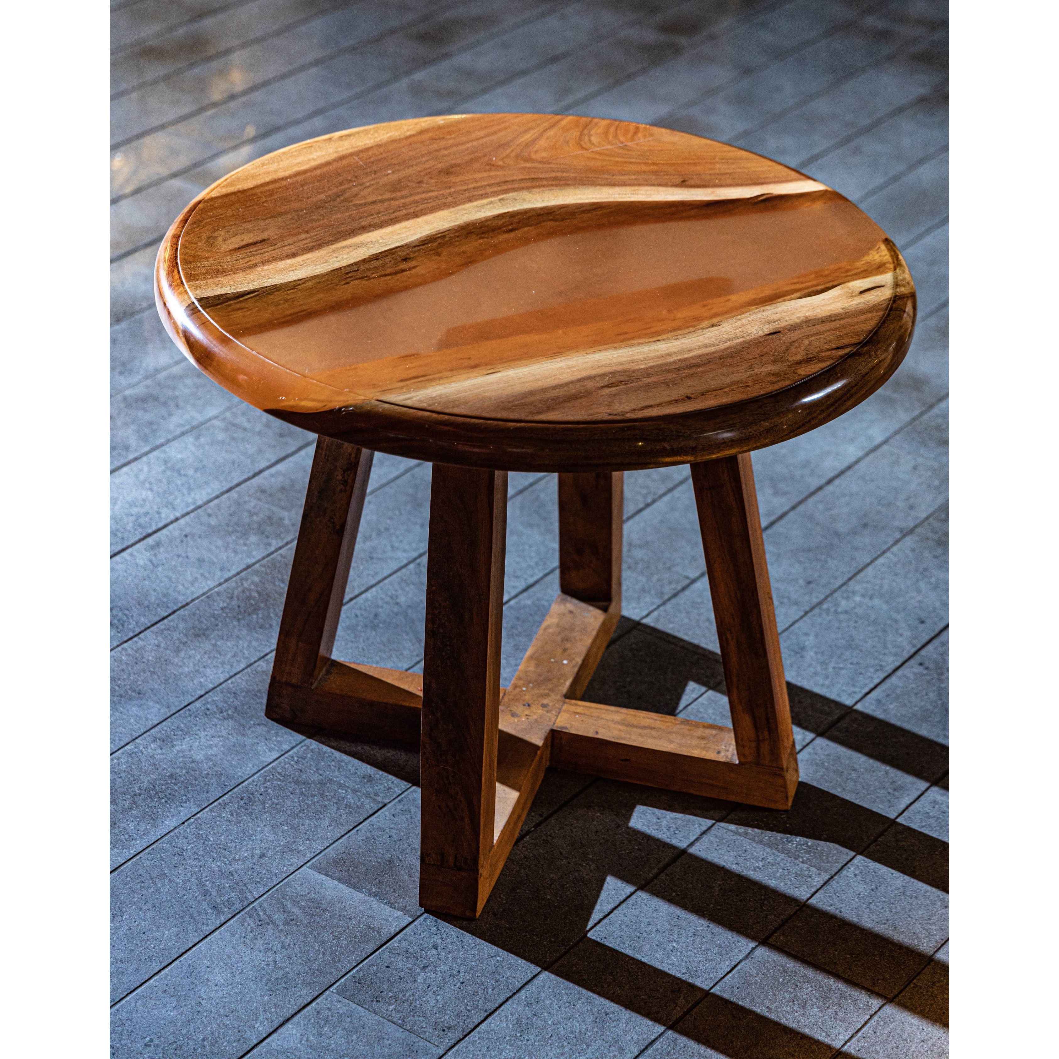 Hexagonal Marble End Table