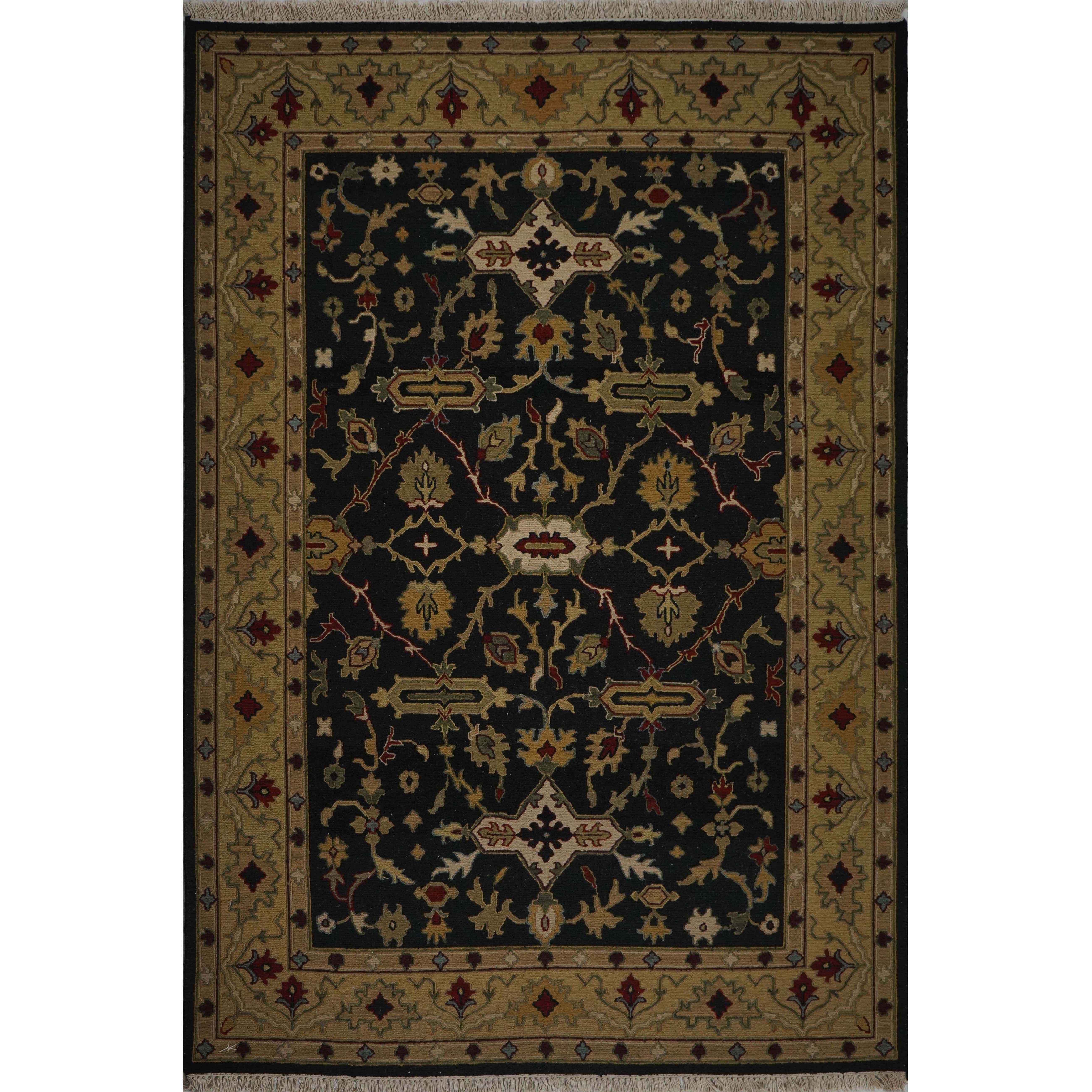 CREAM & BROWN SPIDER WEAVE RUG