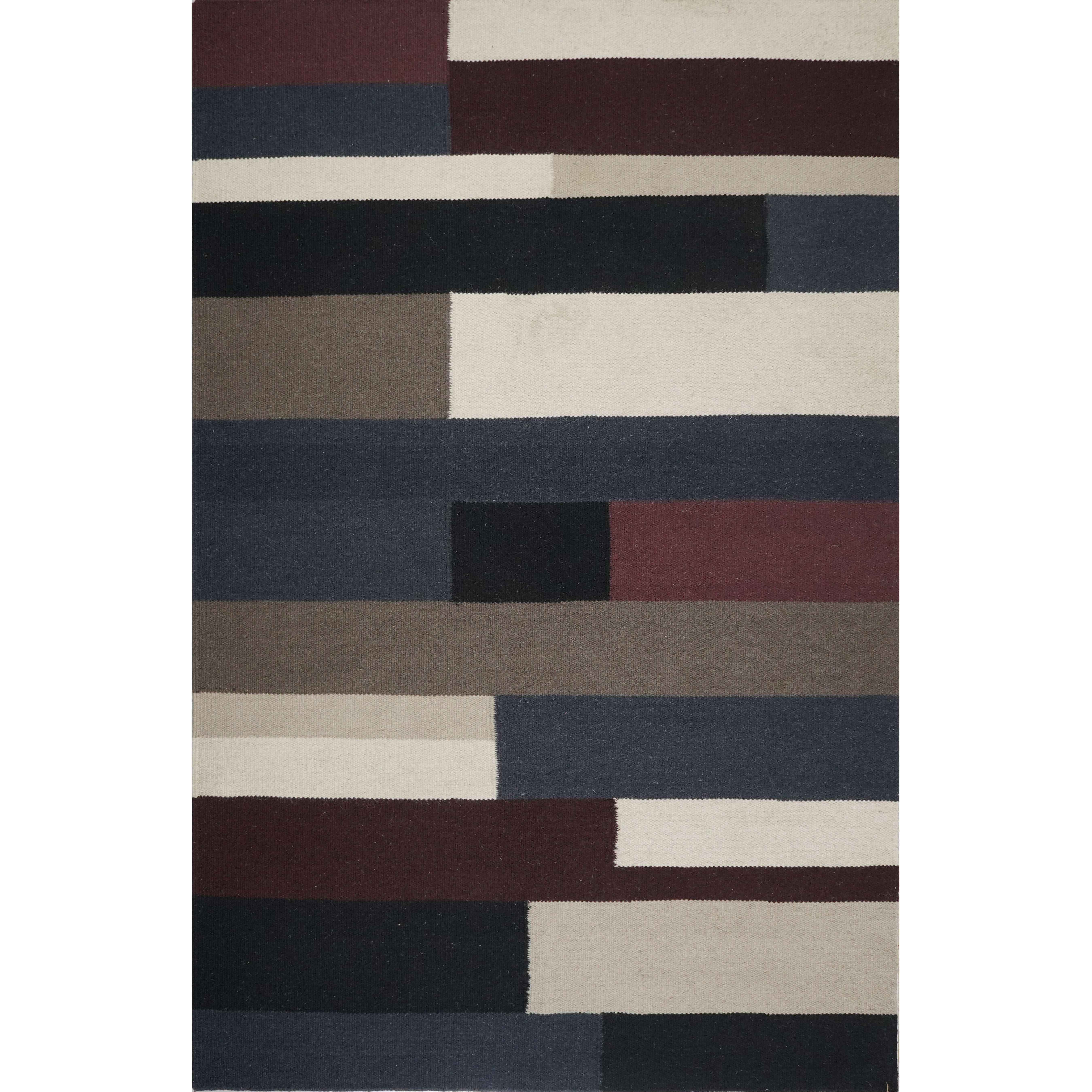 CREAM & BROWN SPIDER WEAVE RUG