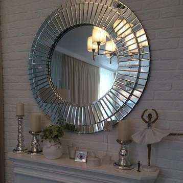 Accent Rectangle Circular Mirror