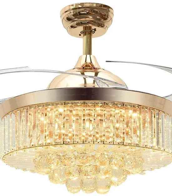 Picola Gold Chandelier Fan